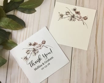 DIGITAL FILE Personalized Wedding Reception Thank You Card