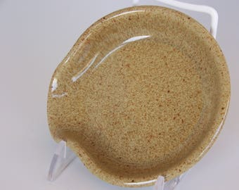 Spoon Rest with Wheat Glaze