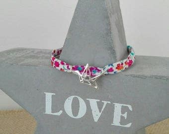 Liberty of London "bird" origami charm cord bracelet