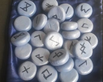 Acorn runes elder futhark natural acorn cap and polymer