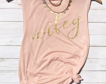Wifey Tank, Bride Tank Top, Gift for Bride, Honeymoon Tank Top, Wifey Tank Top, Bride Shirt, Wifey Shirt, Bride Gift, Bride Tank, Honeymoon