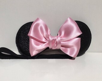 Minnie Mouse Ears Headband, handmade headbands, Disneyland, Disney headband, for baby, girl