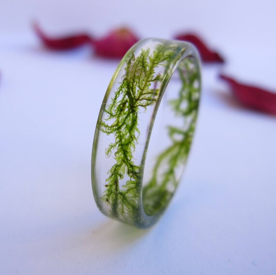 Natural Moss Ring Resin moss ring Moss terrarium Real moss
