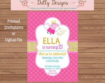 Peppa Pig Birthday Invitation, Peppa Pig Invitation, Peppa Pig Birthday Party Invitation, Peppa Pig Birthday Invite, Peppa Pig Invite