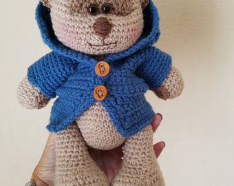 Hand Crocheted Amigurumi soft toy Teddy bear