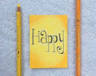 Original Art Card - Happy