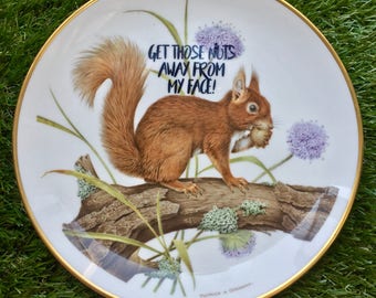 Get Those Nuts Away From My Face! Latrice Royale themed decorative plate / dish. RPDR RuPaul's Drag Race quote queen squirrel humour kitsch
