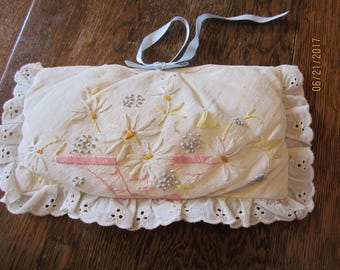 Vintage Hand-embroidered little pillow