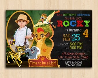 Lion Guard invitation, Lion Guard birthday invitation, Digital invitation, Lion guard birthday party, Printable Lion Guard invitation