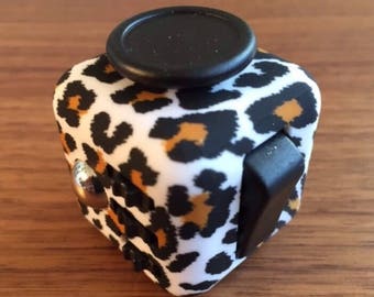 fidget cube leopard print