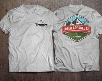 Trech Apparel Co. T-Shirt / Gray w/mountain design 1