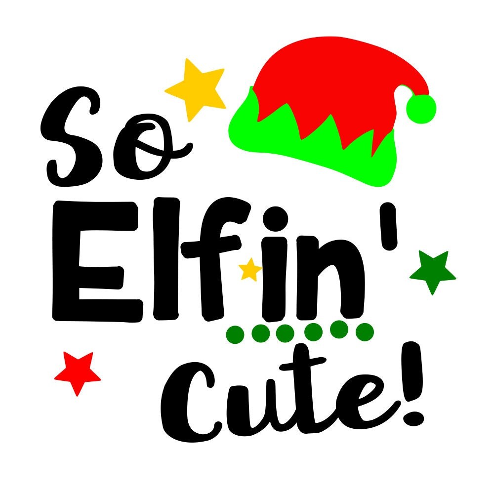 Download So Elfin' Cute SVG file, DXF, PDF, png Cut file, Blue ...