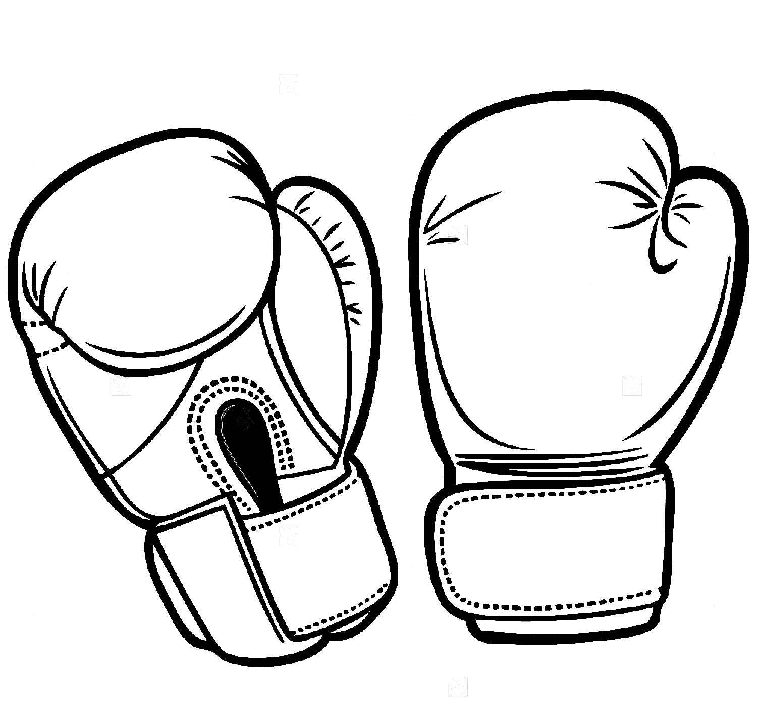 Bokshandschoenen Kleurplaat Coloriage Quipement De Boxe Dessin Gratuit
