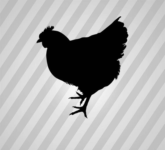 Download chicken Silhouette - Svg Dxf Eps Silhouette Rld RDWorks Pdf Png AI Files Digital Cut Vector File ...