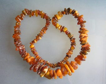 HUGE Honey BALTIC AMBER Antique Russian Necklace 133 Grams