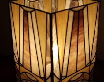 Art Deco stained glass table lamp
