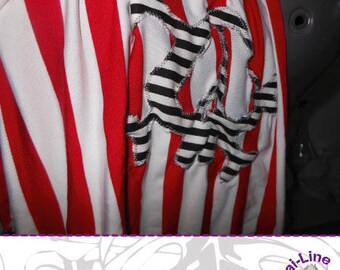 SILK SCARF STRIPED RED AND SKULL 01 - WOMEN'S CLOTHING