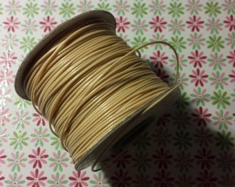 1 meter of waxed cord ivory / beige 1 mm