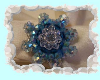 Swarovski crystal Starfish by riviera-pearl ring