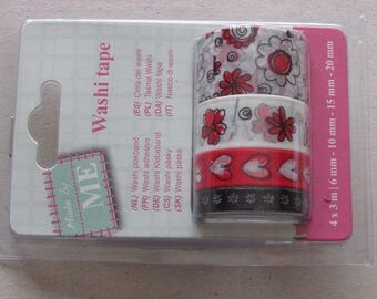 Set of 4 adhesive washi tape