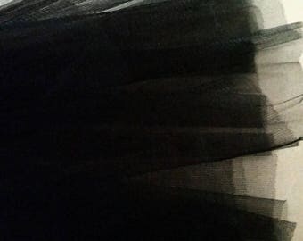 5 meters of tulle semi rigid black width 25 cm