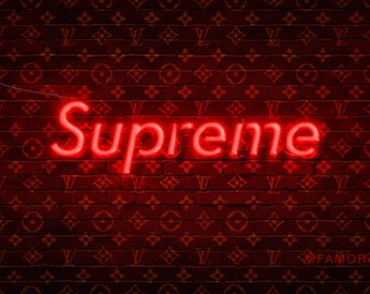 Supreme Louis Vuitton Box Logo Hoodie Brown