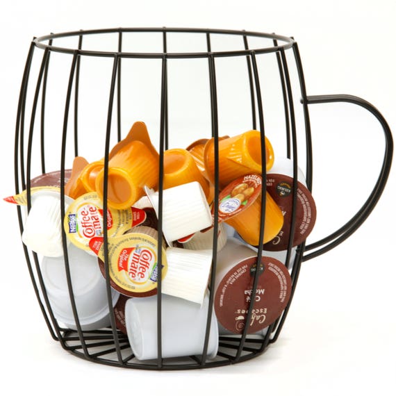 Wire Coffee Pod Holder and Organizer in Coffee Mug Shape for