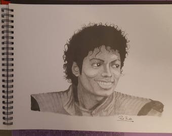 Michael Jackson Original Pointillism Art Portrait