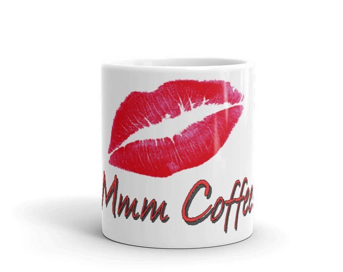 Mmm Coffee, Lipstick Coffee Mugs for Coffee Lovers, Lips coffee cup Gifts for Teachers, Mom, Friend, Grandma, Girls, Women, Coffee Shop