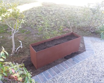 Rustic Metal Planter Box Rustic Metal Planter Box