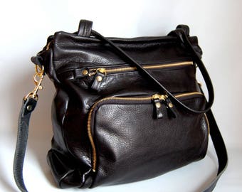 50% OFF- leather willow bag in black