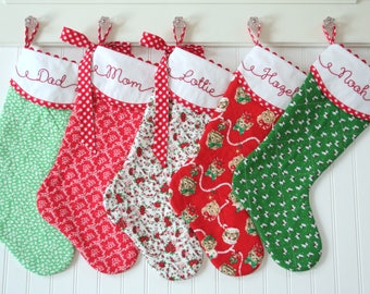 Dog Christmas Stocking, Puppy Christmas Stocking, Personalized Christmas Stocking, Quilted Christmas Stocking 21"