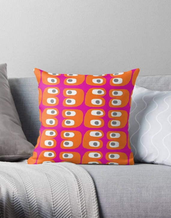 Pink and Orange Decorative pillow cover Colorful pillow