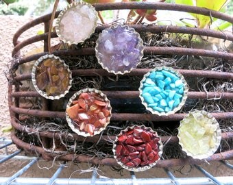 Chakra Magnet 02 Amethyst Amazonite Apatite Set