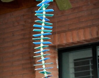 FLASH SALE Rain Chain Made to Order Stained Glass Chime Water Feature Garden Decor Mother's Day Gift Anniversary Gift