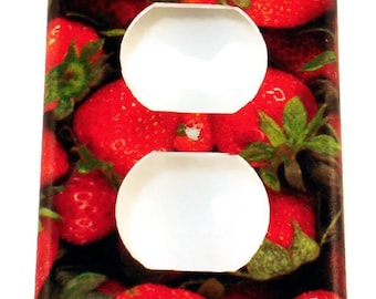 Kitchen Strawberry Light Switch Cover Switchplate Outlet Plate in Very Berry (249O)