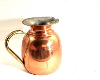 Labor Day Sale Copper pitcher jug brass handle with Portugal