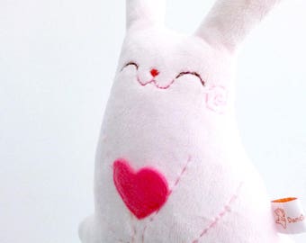 Pink, stuffed bunny, stuffed rabbit, plush rabbit, bunny plush, plush bunny, bunny plushie, cute plushie, rabbit toy, nursery decor, rabbit