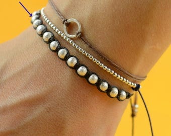 Woven sterling silver bracelet