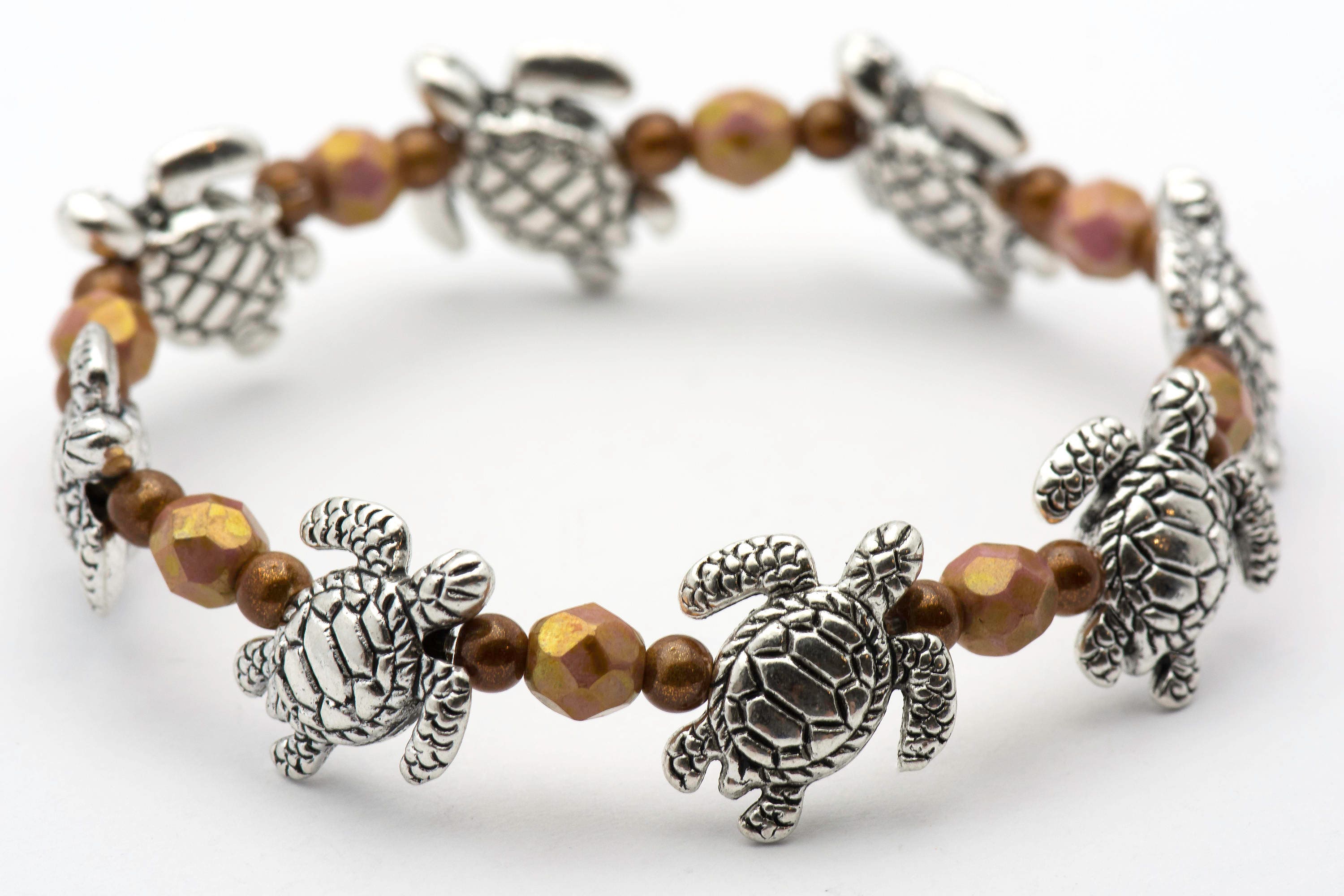 Sea Turtle Bracelet Bronze Turtles Bracelet Stretch