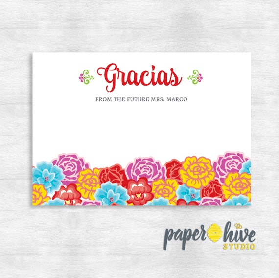 Mexican Thank You cards / thank you note cards / gracias cards