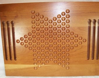 wood chinese checkers set