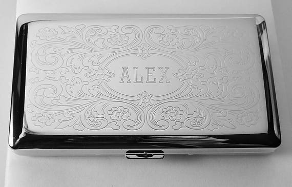 Custom Engraved Personalized 120s Cigarette Case Double Sided
