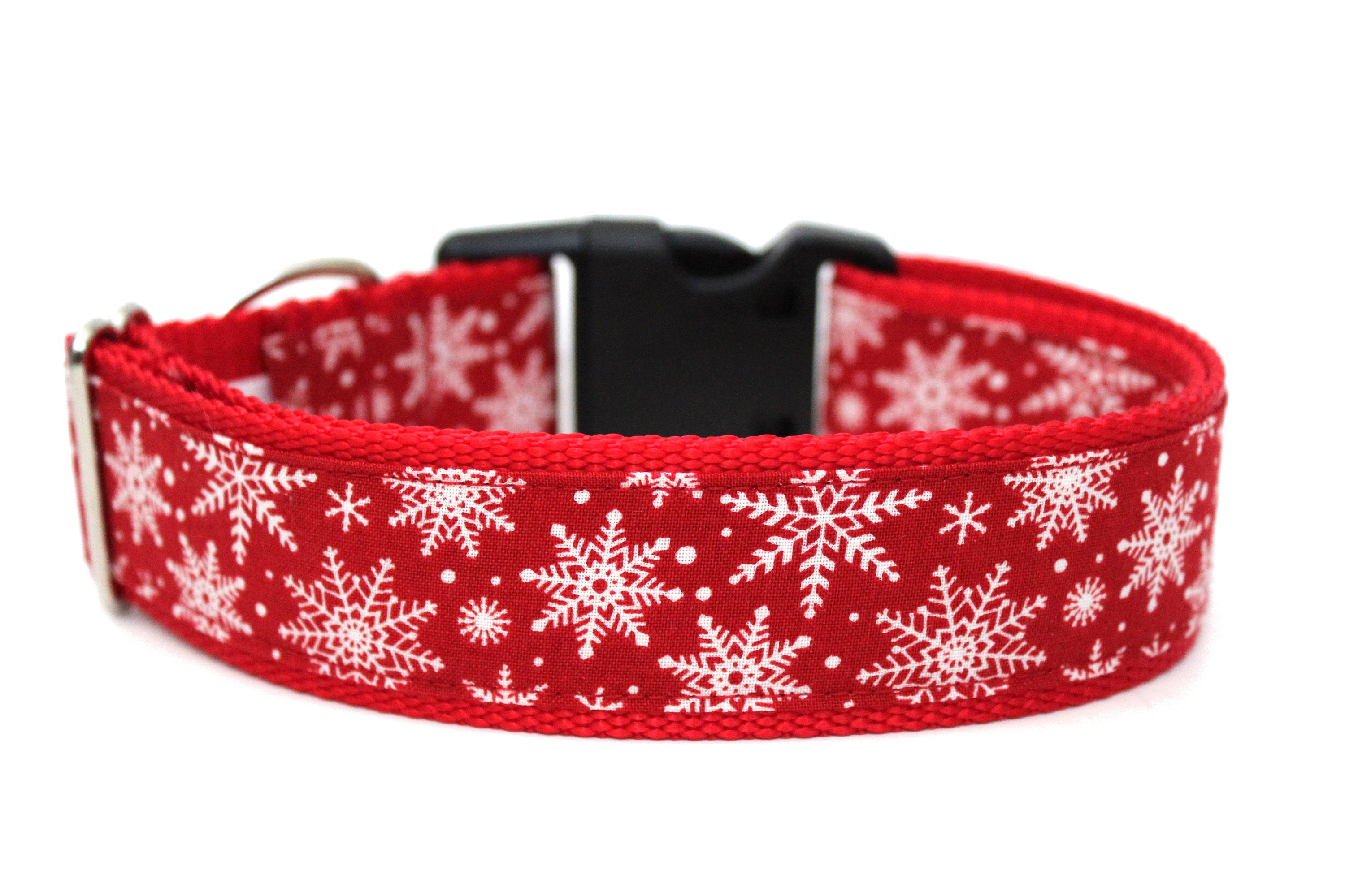 Christmas Dog Collar 1.5 Snowflake Dog Collar