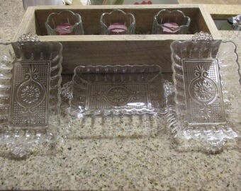 Glass relish tray | Etsy