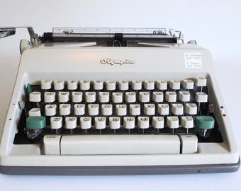 Vintage Manual Typewriter - Olympia De Luxe - 1960's Olympia Typewriter - Vintage Office Decor - Made in Western Germany