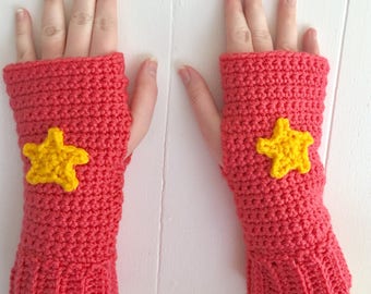 READY TO SHIP Steven Universe Inspired Fingerless Gloves - Cosplay, Women's