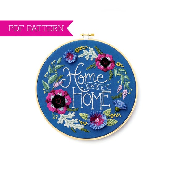 PDF Pattern Home Sweet Home Pattern Embroidery Pattern
