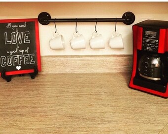 ON SALE Coffee mug holder, coffee cup holder, coffee mug rack, coffee cup display, coffee cup display, coffee decor, kitchen decor, kitchen
