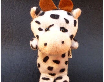 Small plush cow x 1 animal finger puppets